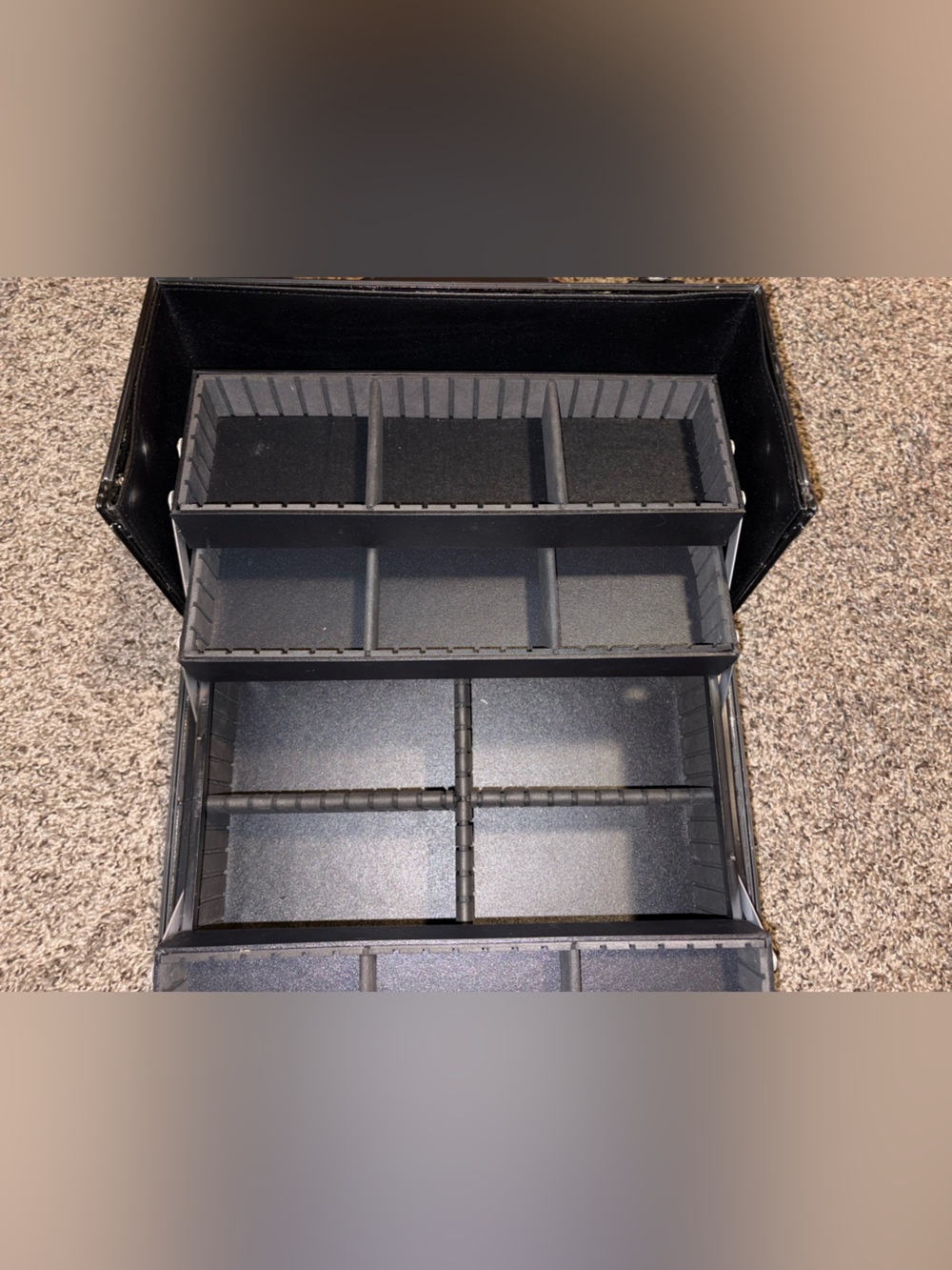 Black Portable Makeup and Accessory Organizer Case